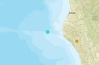 Uno de los sismos más fuertes de las últimas horas en territorio continental de Estados Unidos ocurrió cerca de Petrolia, California