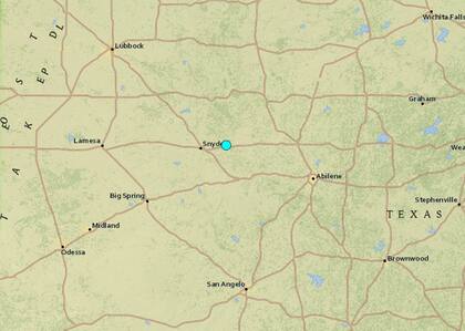 Uno de los sismos más fuertes de las últimas horas en territorio continental de Estados Unidos ocurrió cerca de Hermleigh, Texas