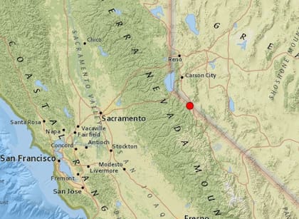 Uno de los sismos más fuertes de las últimas horas en territorio continental de Estados Unidos ocurrió cerca de Markleeville, California