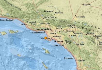 Uno de los sismos más fuertes de las últimas horas en territorio continental de Estados Unidos ocurrió cerca de Palos Verdes Estates, California