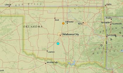 Uno de los sismos más fuertes de las últimas horas en territorio continental de Estados Unidos ocurrió cerca de Dibble, Oklahoma