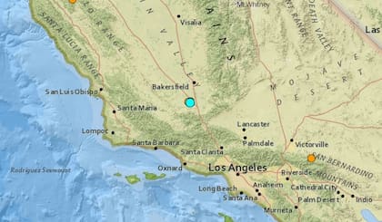 Uno de los sismos más fuertes de las últimas horas en territorio continental de Estados Unidos ocurrió cerca de Grapevine, California