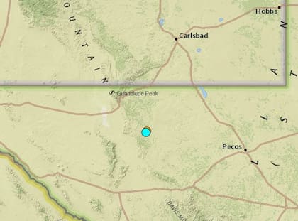Uno de los sismos más fuertes de las últimas horas en territorio continental de Estados Unidos ocurrió cerca de Van Horn, Texas