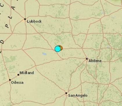 Uno de los sismos más fuertes de las últimas horas en territorio continental de Estados Unidos ocurrió cerca de Hermleigh, Texas