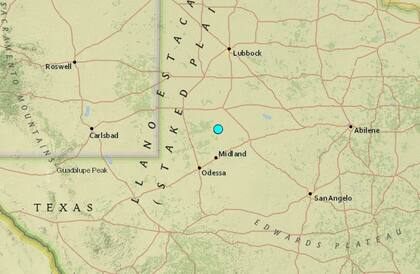 Uno de los sismos más fuertes de las últimas horas en territorio continental de Estados Unidos ocurrió cerca de Ackerly, Texas