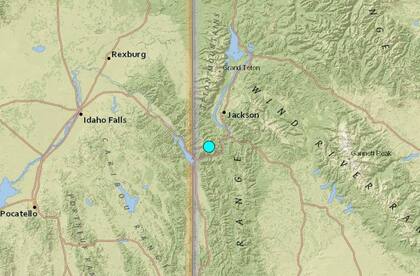 Uno de los sismos más fuertes de las últimas horas en territorio continental de Estados Unidos ocurrió cerca de Hoback, Wyoming