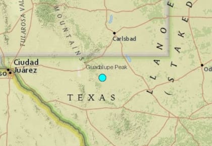 Uno de los sismos más fuertes de las últimas horas en territorio continental de Estados Unidos ocurrió cerca de Whites City, Nuevo México