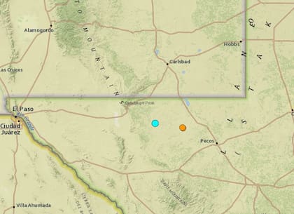 Uno de los sismos más fuertes de las últimas horas en territorio continental de Estados Unidos ocurrió cerca de Whites City, Nuevo Mexico