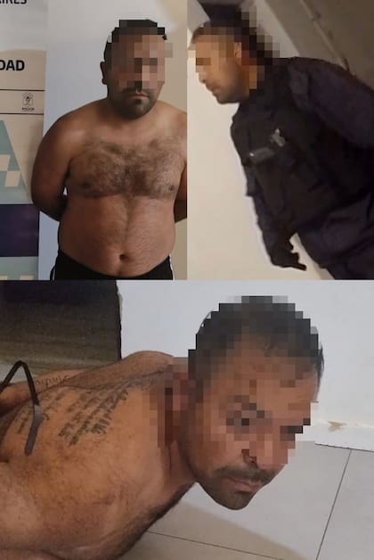 Uno de los sospechosos vestido de policía antes de un robo y ya detenido