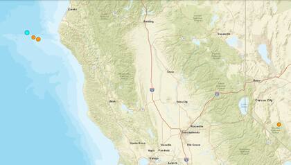 Uno de los temblores más fuerte de las últimas 24 horas en territorio continental estadounidense ocurrió cerca de Petrolia, California