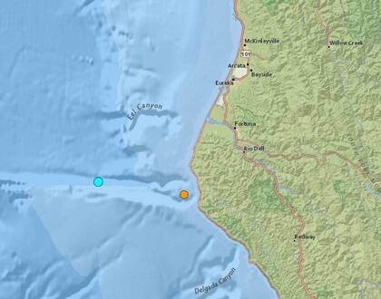 Uno de los temblores más fuerte de las últimas 24 horas en territorio continental estadounidense ocurrió cerca de Petrolia