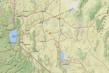 Uno de los temblores más fuerte de las últimas 24 horas en territorio continental estadounidense ocurrió cerca de Yerington, Nevada