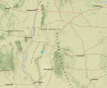 Uno de los temblores más fuerte de las últimas 24 horas en territorio continental estadounidense ocurrió cerca de Carrizozo, Nuevo México