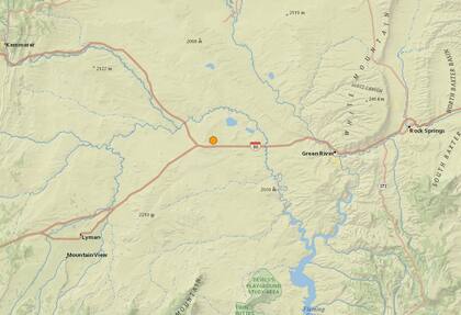 Uno de los temblores más fuerte de las últimas 24 horas en territorio continental estadounidense ocurrió cerca de Little America, Wyoming