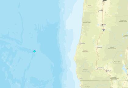 Uno de los temblores más fuertes de las últimas 24 horas en territorio continental estadounidense ocurrió cerca de Port Orford, Oregon