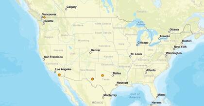 Uno de los temblores más fuertes de las últimas 24 horas en territorio continental estadounidense ocurrió cerca de Whites City, Nuevo Mexico
