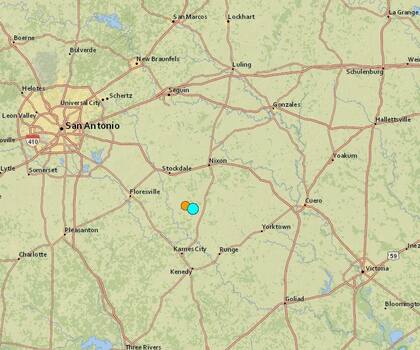 Uno de los temblores más fuertes de las últimas 24 horas en territorio continental estadounidense ocurrió cerca de Falls City, Texas