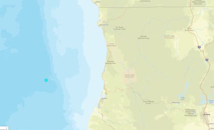 Uno de los temblores más fuertes de las últimas 24 horas en territorio continental estadounidense ocurrió cerca de Trinidad, California