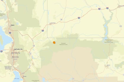 Uno de los temblores más fuertes de las últimas 24 horas en territorio continental estadounidense ocurrió cerca de Evanston, Wyoming