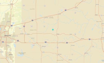 Uno de los temblores más fuertes de las últimas 24 horas en territorio continental estadounidense ocurrió cerca de Sparks, Oklahoma