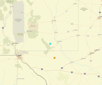 Uno de los temblores más fuertes de las últimas 24 horas en territorio continental estadounidense ocurrió cerca de Whites City, Nuevo México