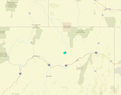 Uno de los temblores más fuertes de las últimas 24 horas en territorio continental estadounidense ocurrió cerca de Carlin, Nevada