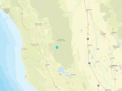 Uno de los temblores más fuertes de las últimas 24 horas en territorio continental estadounidense ocurrió cerca de Lake Pillsbury, California