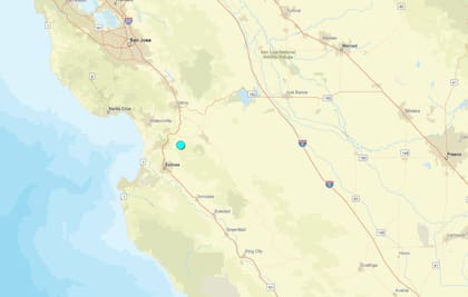 Uno de los temblores más fuertes de las últimas 24 horas en territorio continental estadounidense ocurrió cerca de San Juan Bautista, California