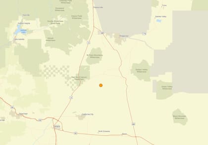Uno de los temblores más fuertes de las últimas 24 horas en territorio continental estadounidense ocurrió cerca de Johannesburg, California