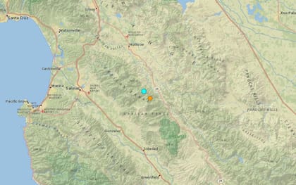 Uno de los temblores más fuertes de las últimas 24 horas en territorio continental estadounidense ocurrió cerca de Tres Pinos, California