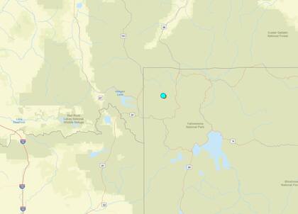 Uno de los temblores más fuertes de las últimas 24 horas en territorio continental estadounidense ocurrió cerca de Mammoth, Wyoming