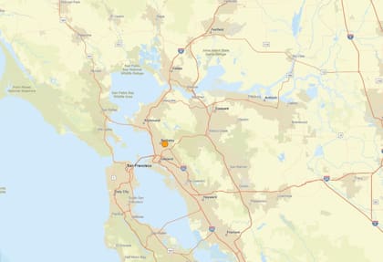 Uno de los temblores más fuertes de las últimas 24 horas en territorio continental estadounidense ocurrió cerca de Berkeley, California