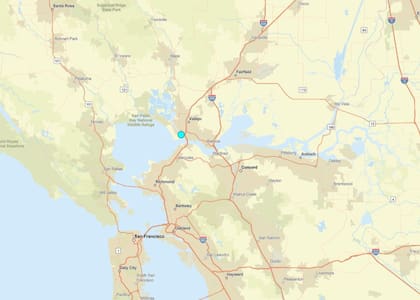 Uno de los temblores más fuertes de las últimas 24 horas en territorio continental estadounidense ocurrió cerca de Vallejo, California