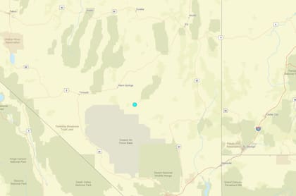 Uno de los temblores más fuertes de las últimas 24 horas en territorio continental estadounidense ocurrió cerca de Rachel, Nevada