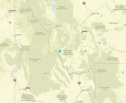 Uno de los temblores más fuertes de las últimas 24 horas en territorio continental estadounidense ocurrió cerca de Wisdom, Montana