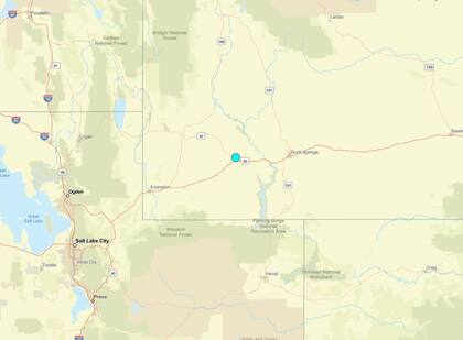 Uno de los temblores más fuertes de las últimas 24 horas en territorio continental estadounidense ocurrió cerca de Little America, Wyoming