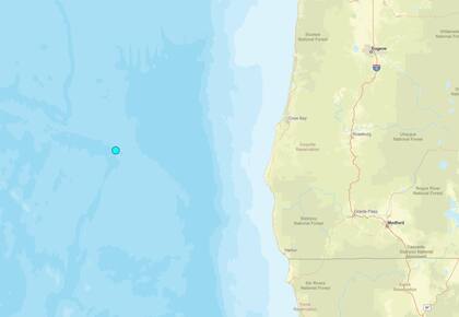 Uno de los temblores más fuertes de las últimas 24 horas en territorio continental estadounidense ocurrió cerca de Port Orford, Oregon