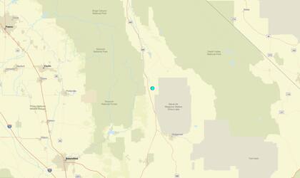 Uno de los temblores más fuertes de las últimas 24 horas en territorio continental estadounidense ocurrió cerca de Coso Junction