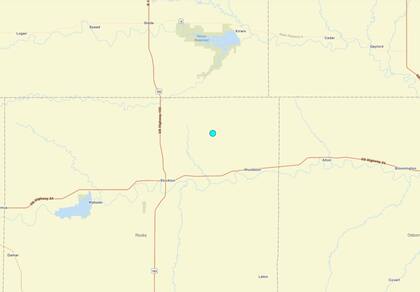 Uno de los temblores más fuertes de las últimas 24 horas en territorio continental estadounidense ocurrió cerca de Woodston, Kansas
