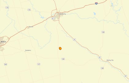 Uno de los temblores más fuertes de las últimas 24 horas en territorio continental estadounidense ocurrió cerca de Garden City, Texas