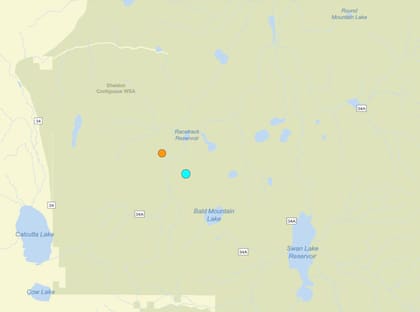 Uno de los temblores más fuertes de las últimas 24 horas en territorio continental estadounidense ocurrió cerca de Fort Bidwell, California