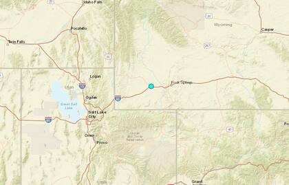 Uno de los temblores más fuertes de las últimas 24 horas en territorio continental estadounidense ocurrió cerca de Little America, Wyoming, con 3,3 de magnitud.