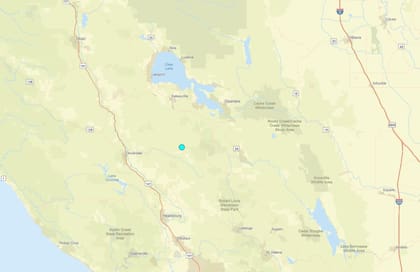 Uno de los temblores más fuertes de las últimas 24 horas en territorio continental estadounidense ocurrió cerca de Cobb, California