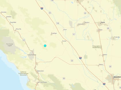 Uno de los temblores más fuertes de las últimas 24 horas en territorio continental estadounidense ocurrió cerca de Parkfield, California