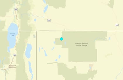 Uno de los temblores más fuertes de las últimas 24 horas en territorio continental estadounidense ocurrió cerca de Fort Bidwell, California