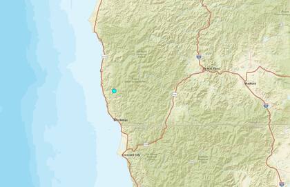 Uno de los temblores más fuertes de las últimas 24 horas en territorio continental estadounidense ocurrió cerca de Pistol River, Oregon