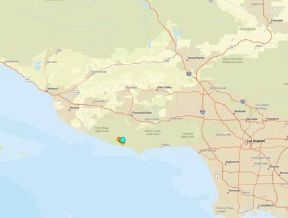 Uno de los temblores más fuertes de las últimas 24 horas en territorio continental estadounidense ocurrió cerca de Malibu, California