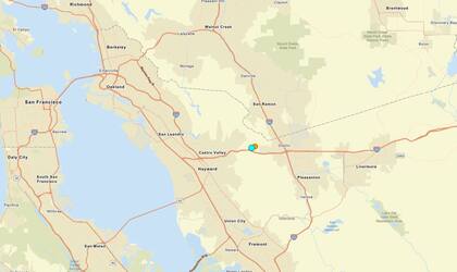 Uno de los temblores más fuertes de las últimas 24 horas en territorio continental estadounidense ocurrió cerca de Dublin, California