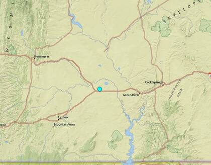 Uno de los temblores más fuertes de las últimas 24 horas en territorio continental estadounidense ocurrió cerca de Little America, Wyoming