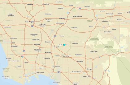 Los temblores ocurridos en EE.UU. durante las últimas horas La Mirada, California